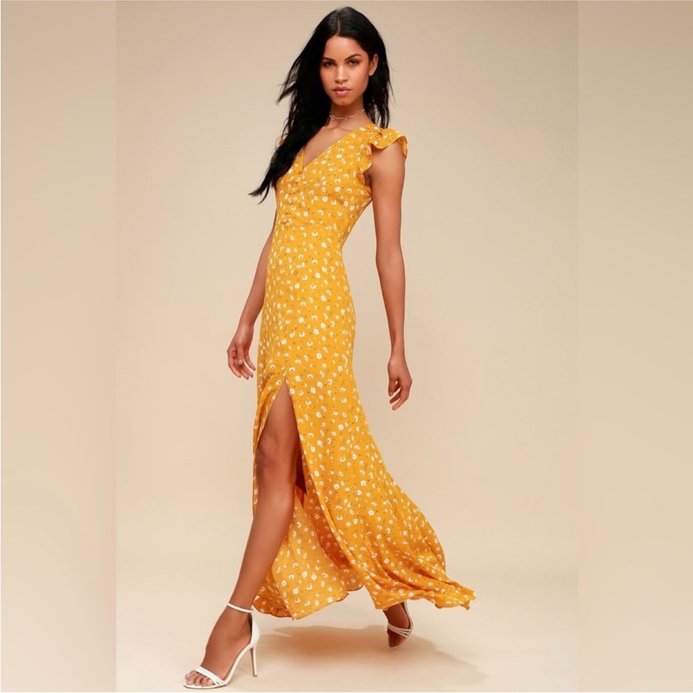 Vici - Yellow Floral Maxi Dress